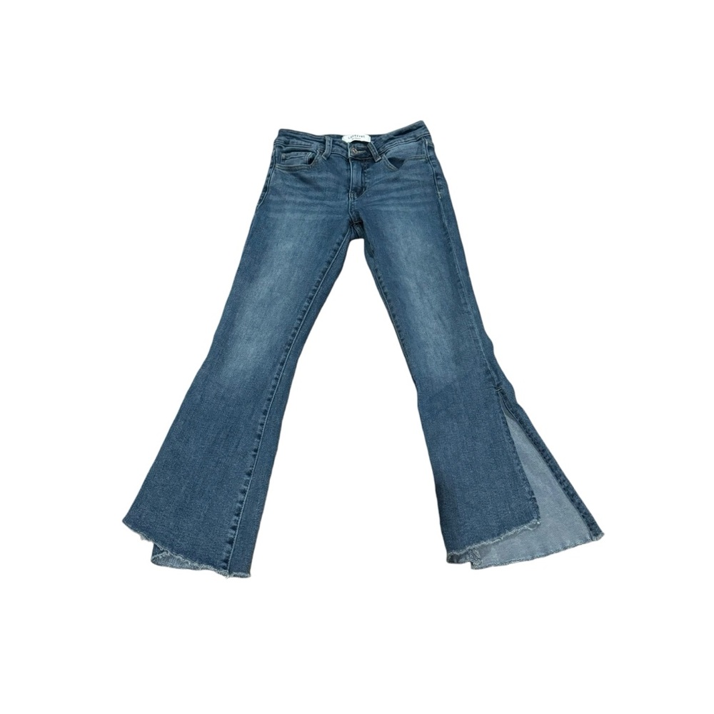 Lovervet by Vervet sz 25 mid rise, non distressed ankle slit  jeans